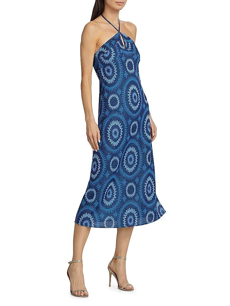 Aya Shimmer Knit Halter Dress