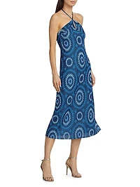 Aya Shimmer Knit Halter Dress