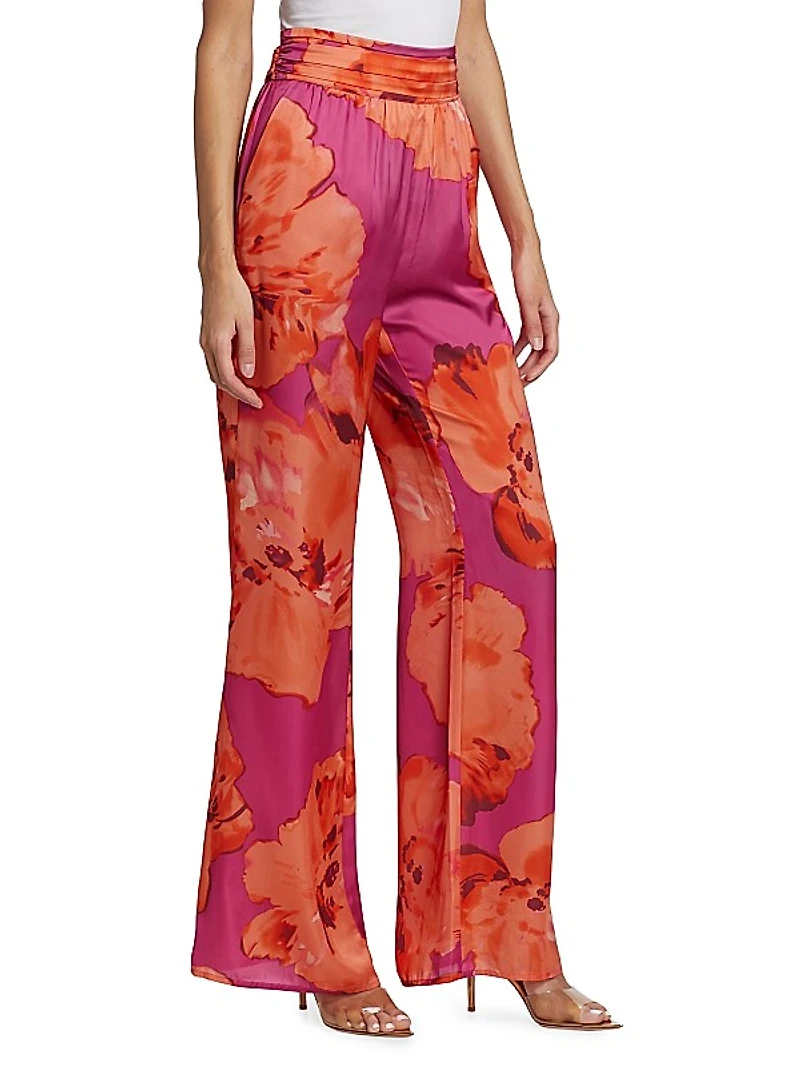 Robin Floral Wide-Leg Pants