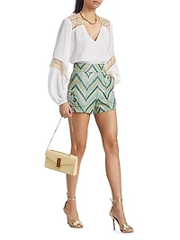 Laurel Embroidered Tassel Blouse