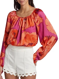 Aria Floral Blouson Top