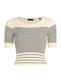 Striped Cotton & Silk Sweater