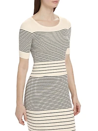 Striped Cotton & Silk Sweater