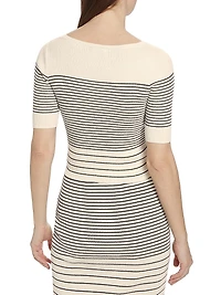 Striped Cotton & Silk Sweater