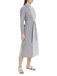 Striped Cotton Poplin Shirtdress