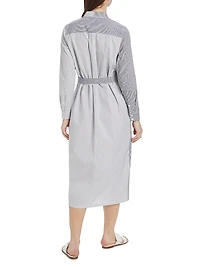 Striped Cotton Poplin Shirtdress