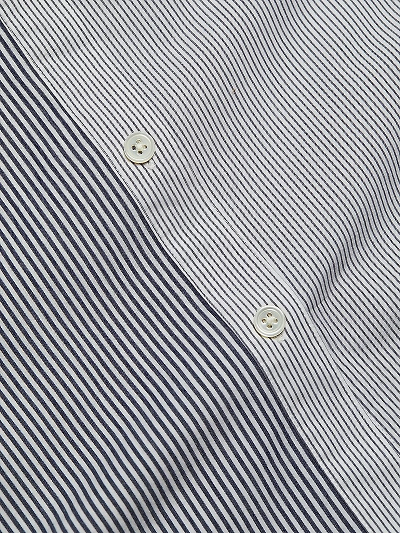 Striped Cotton Poplin Shirtdress