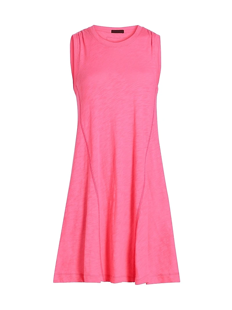 Slub Cotton Jersey Minidress