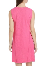 Slub Cotton Jersey Minidress