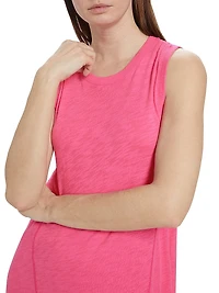 Slub Cotton Jersey Minidress