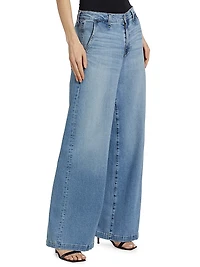 Stella Mid-Rise Wide-Leg Jeans