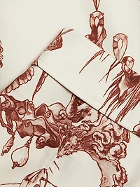 Floral Handkerchief Midi-Skirt