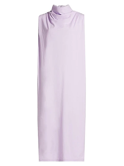 Cotton Jersey Draped Maxi Dress