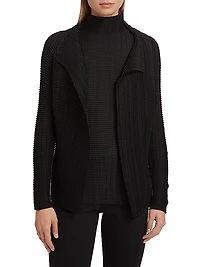 Wooly Pleats Knit Cardigan