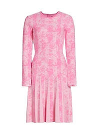 Knitted Jacquard Knee-Length Dress