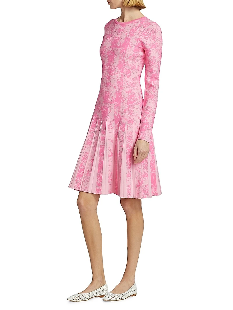 Knitted Jacquard Knee-Length Dress