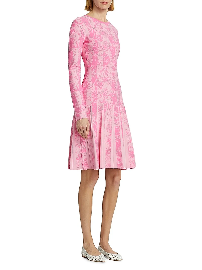 Knitted Jacquard Knee-Length Dress