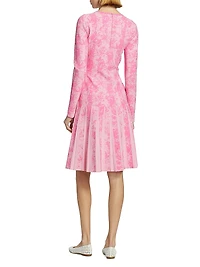 Knitted Jacquard Knee-Length Dress
