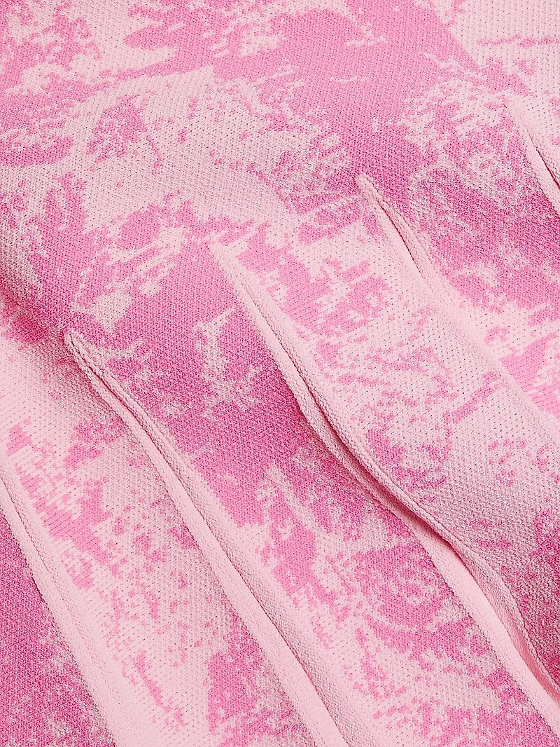 Knitted Jacquard Knee-Length Dress