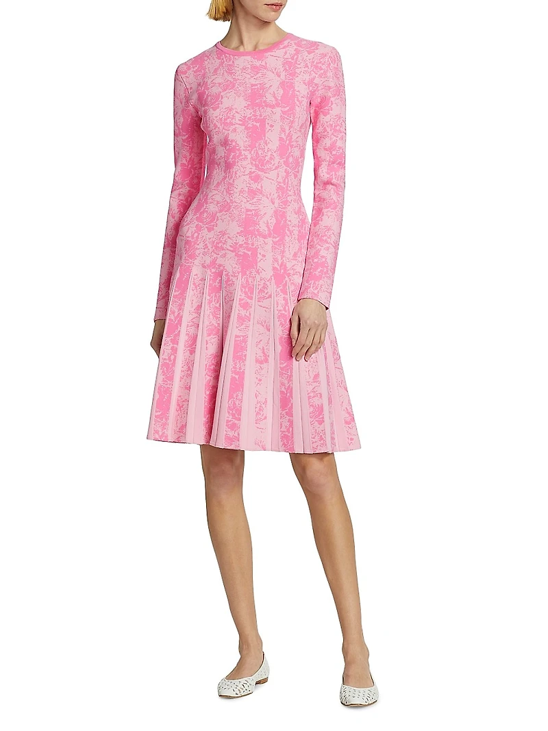 Knitted Jacquard Knee-Length Dress