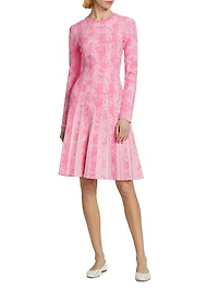 Knitted Jacquard Knee-Length Dress