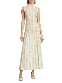 Knitted Jacquard Midi-Dress