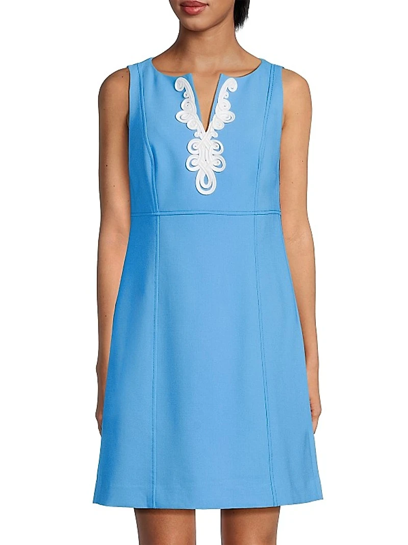 Trini Embroidered Sleeveless Minidress