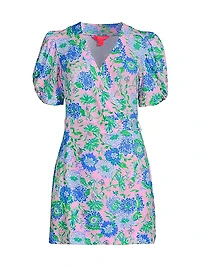 Sailynn Floral Puff-Sleeve Romper