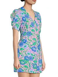 Sailynn Floral Puff-Sleeve Romper