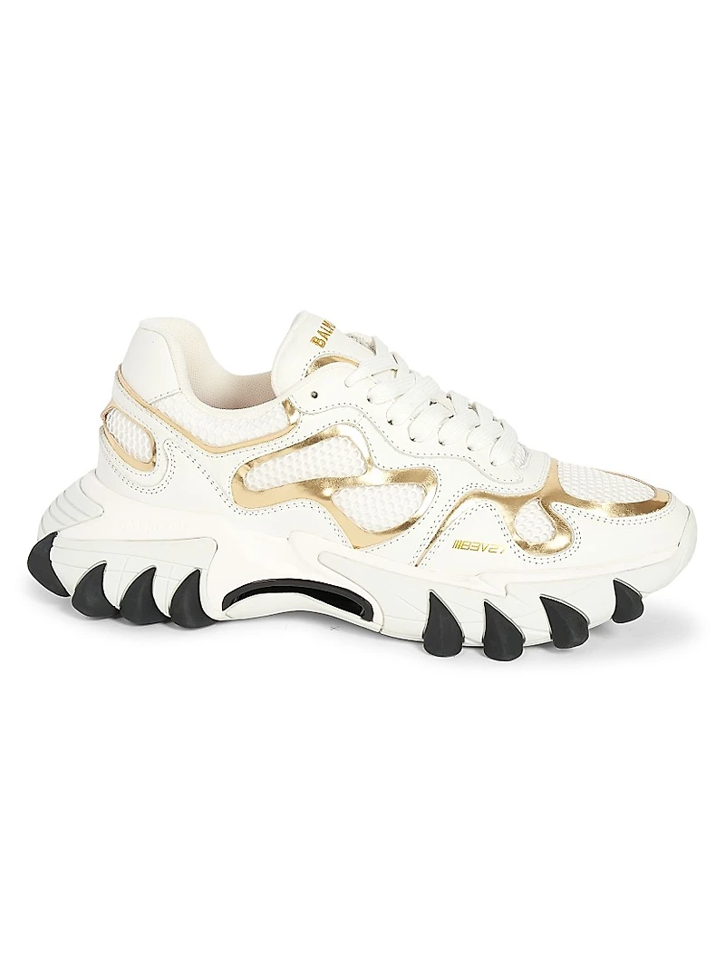 B-East Leather & Mesh Sneakers