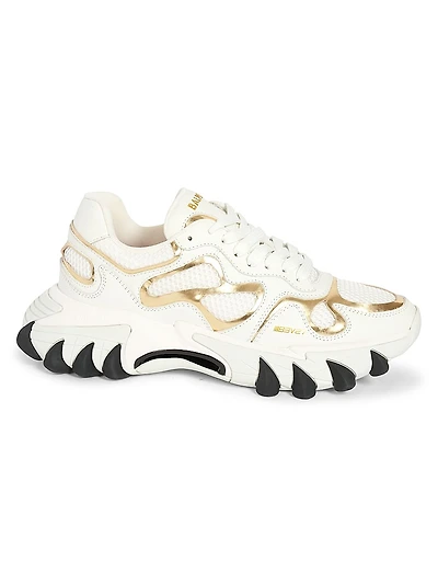 B-East Leather & Mesh Sneakers