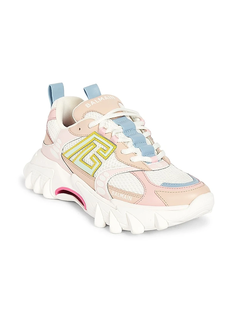 B-East Leather & Mesh Sneakers