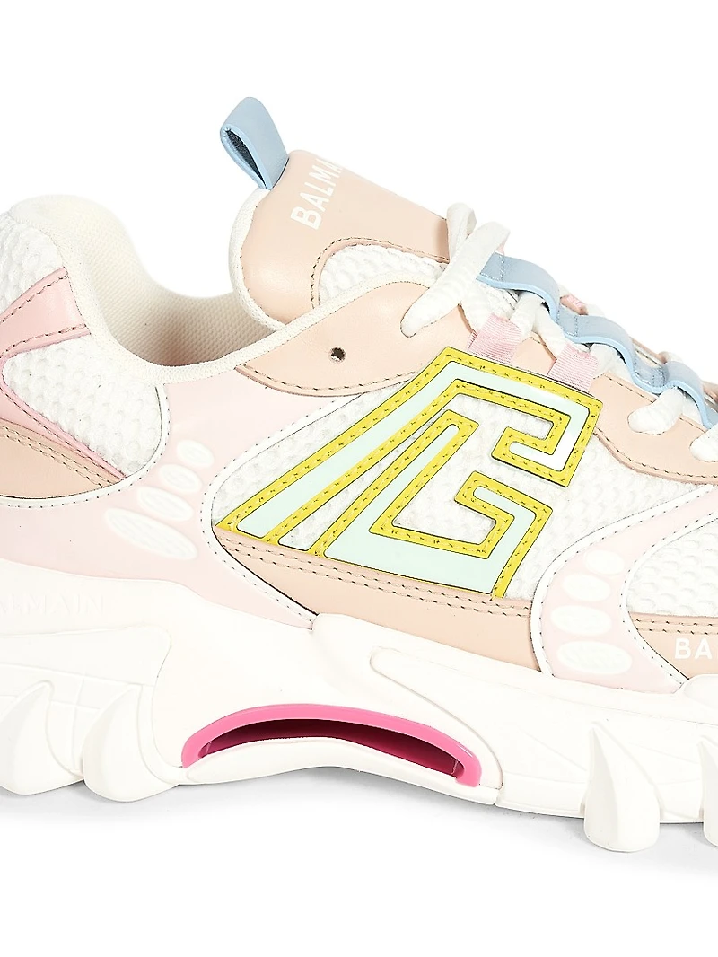 B-East Leather & Mesh Sneakers