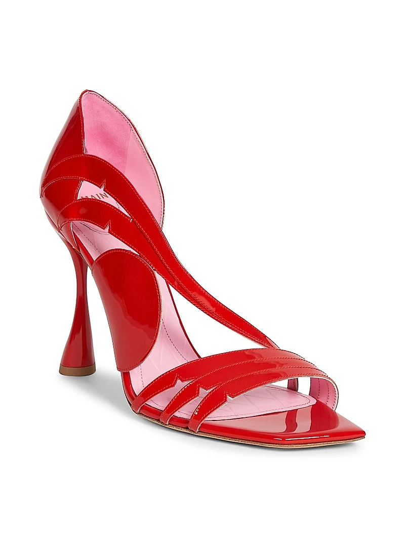 Eden 95MM Patent Leather Cut-Out Sandals