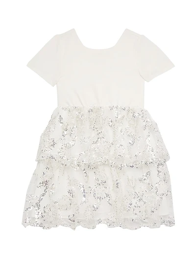 Little Girl's & Sequined Tulle Minidress