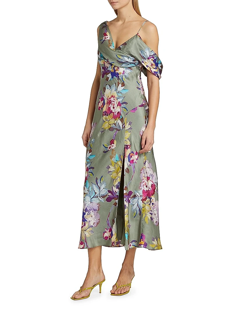 Finley Floral Asymmetric Maxi Dress