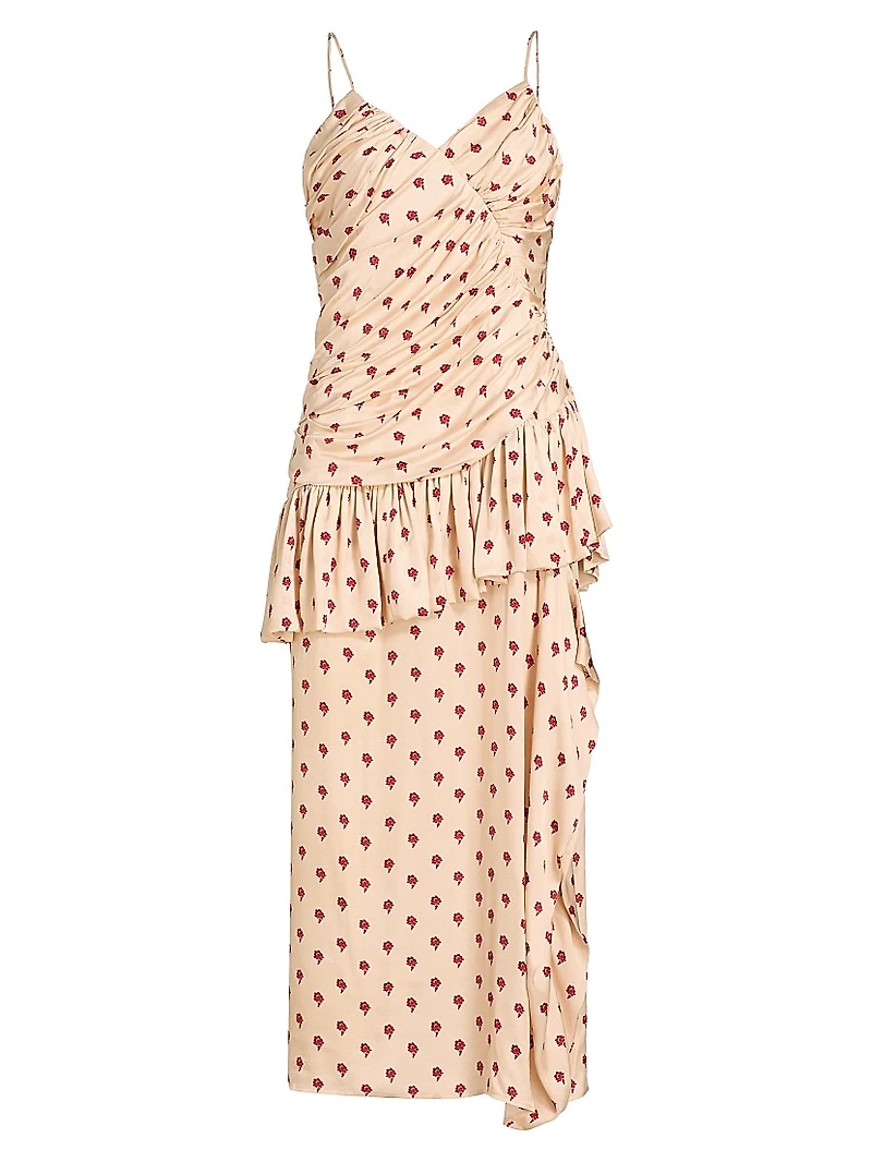 Dhalia Delhi Floral Ruffled Midi-Dress