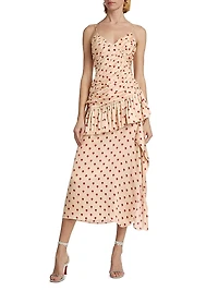 Dhalia Delhi Floral Ruffled Midi-Dress