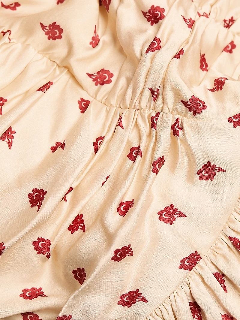 Dhalia Delhi Floral Ruffled Midi-Dress