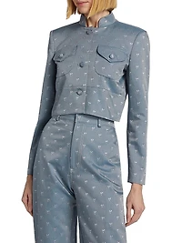 Raja Jacquard Cropped Jacket