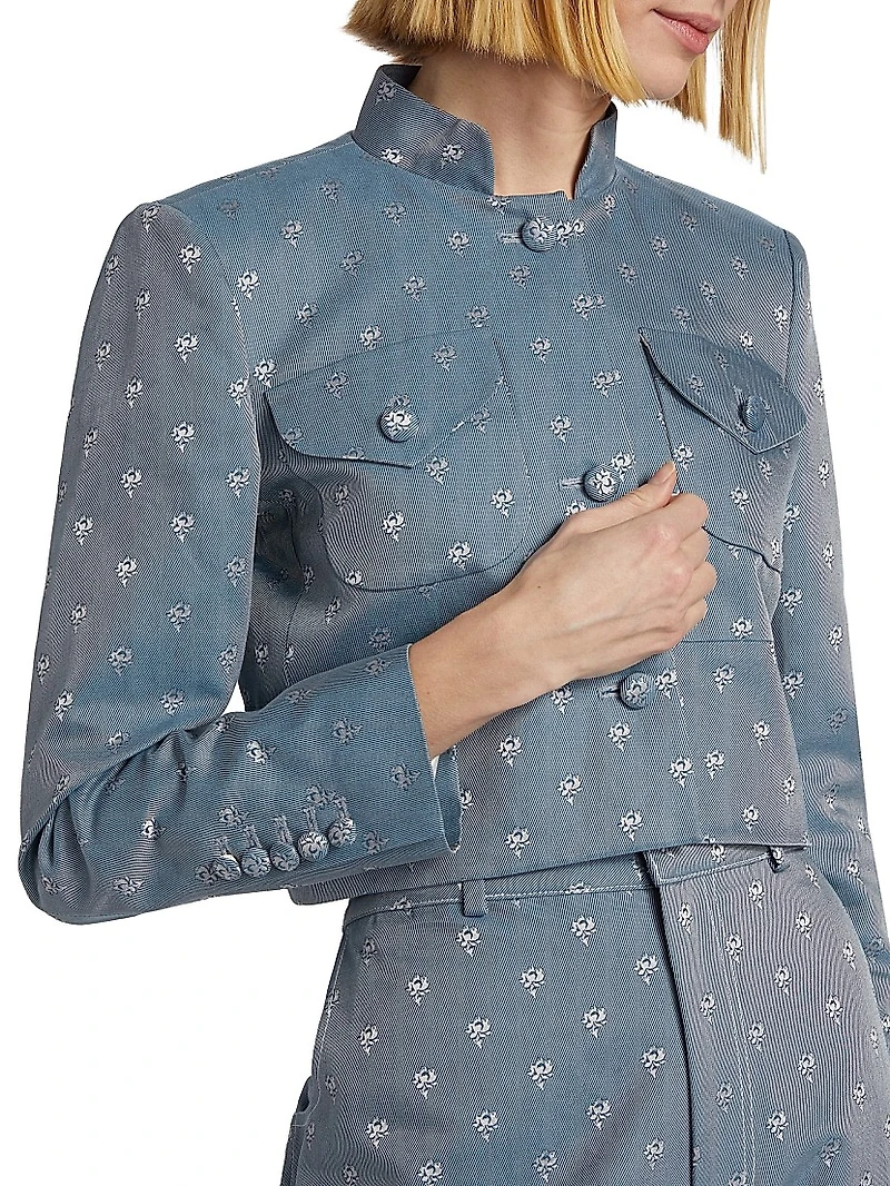 Raja Jacquard Cropped Jacket