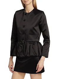 Satin Peplum Jacket