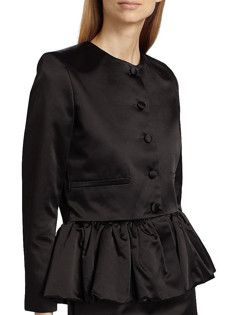 Satin Peplum Jacket