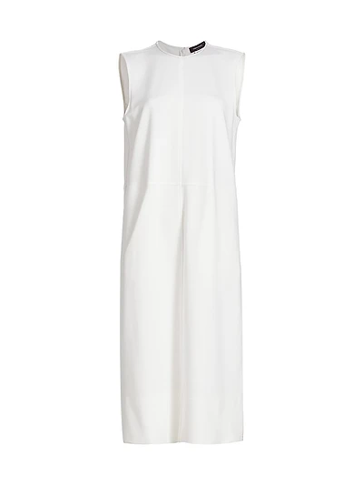Sleeveless Shift Midi-Dress