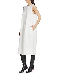 Sleeveless Shift Midi-Dress