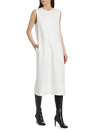 Sleeveless Shift Midi-Dress