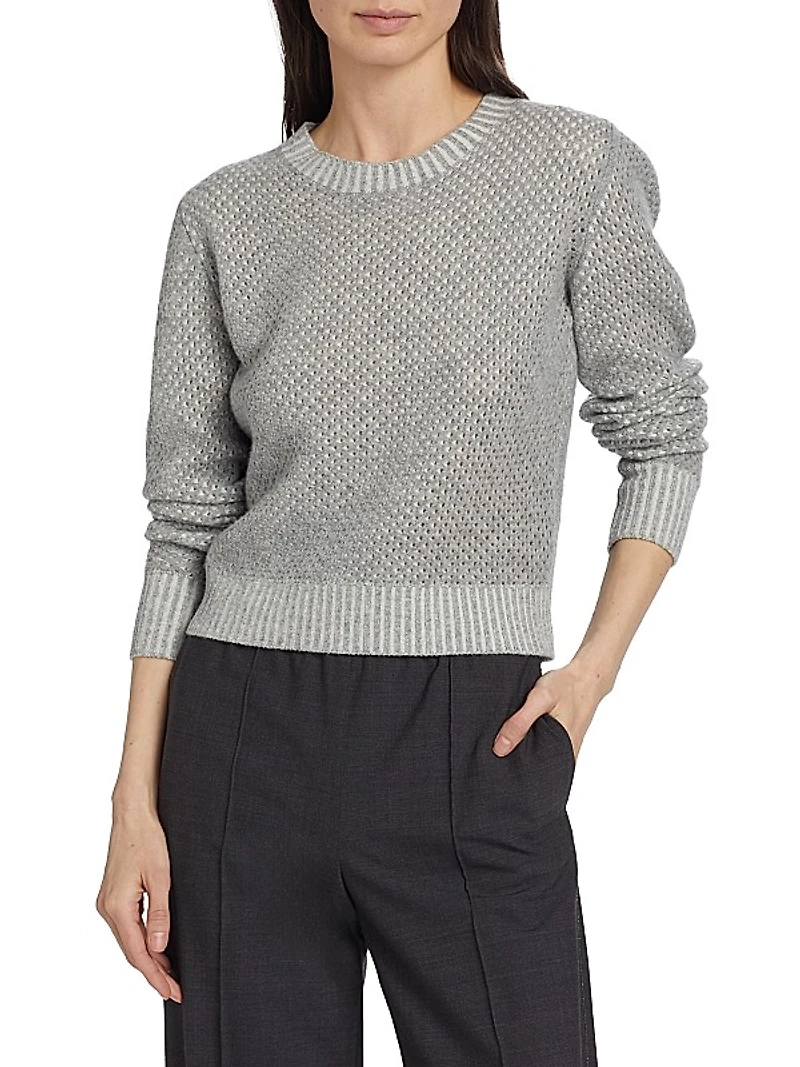 Bicolor Wool-Blend Sweater