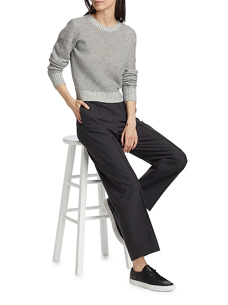 Bicolor Wool-Blend Sweater