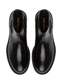 Brushed Leather Chelsea Boots