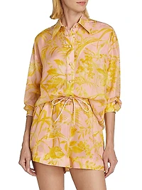 Pop Floral Silk Shirt